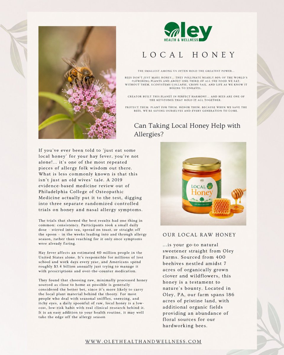 oleyhempfarms's tweet photo. Straight from Oley Farms to your home. 🍯

Our local raw honey is harvested from 400 beehives surrounded by clover and wildflowers for a naturally sweet taste.

Order now: https://t.co/OyNXGSIKIe

#OleyHealthAndWellness #RawHoney #LocalHoney #NaturalWellness #SupportLocal https://t.co/9OKKIKK0V6