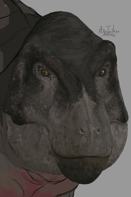 AnyIntern_'s tweet photo. Head complete. It's done.... I'm so happy it's done (╥_╥) #paleoart https://t.co/lgGJp0EEbH