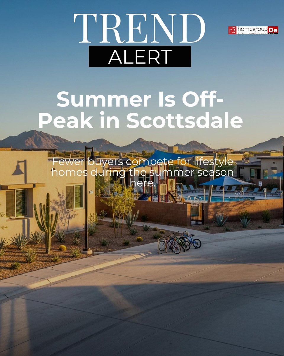 Paul_Eide_MN's tweet photo. Scottsdale’s off-peak summer opens a window for buyers to secure lifestyle homes with less competition, before winter demand from snowbirds spikes. Would you move in the summer to get ahead? https://t.co/k5QywsKVaK
