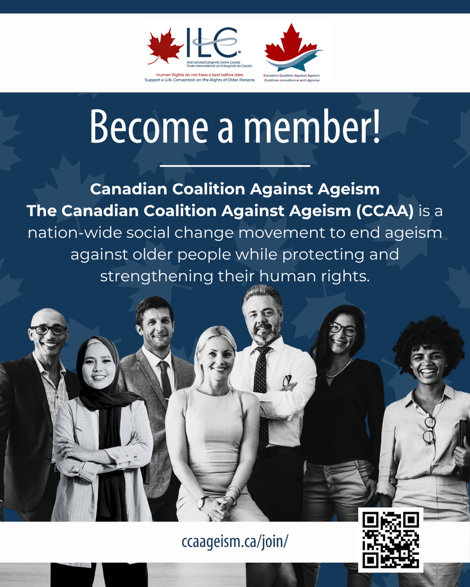 ILCCanada's tweet photo. ๐ฅ Organizations have power to change the future.
Join the Canadian Coalition Against Ageism (CCAA) and help end ageism across Canada.
๐ข Become a member today!
#EndAgeism #HumanRights #CCAA #ILCC https://t.co/cSSofBAe8O