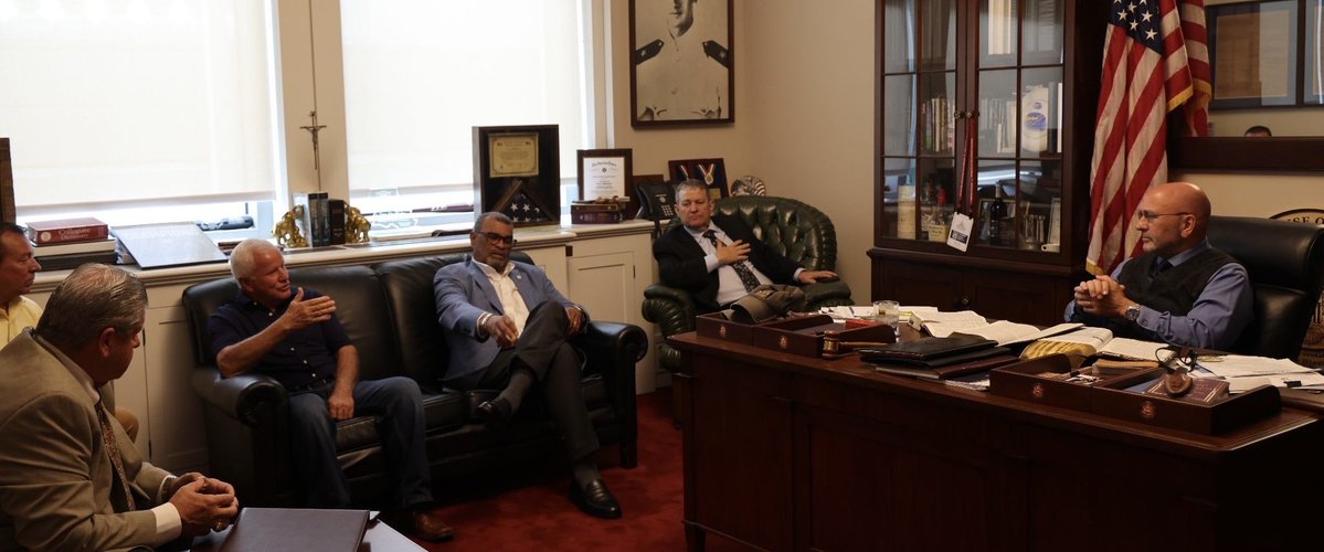 RepClayHiggins's tweet photo. I appreciated the opportunity to meet with the Acadiana Planning Commission and parish officials. 
  My office is working with our local leaders on regional infrastructure and flood mitigation priorities… https://t.co/QphZUT6gDV