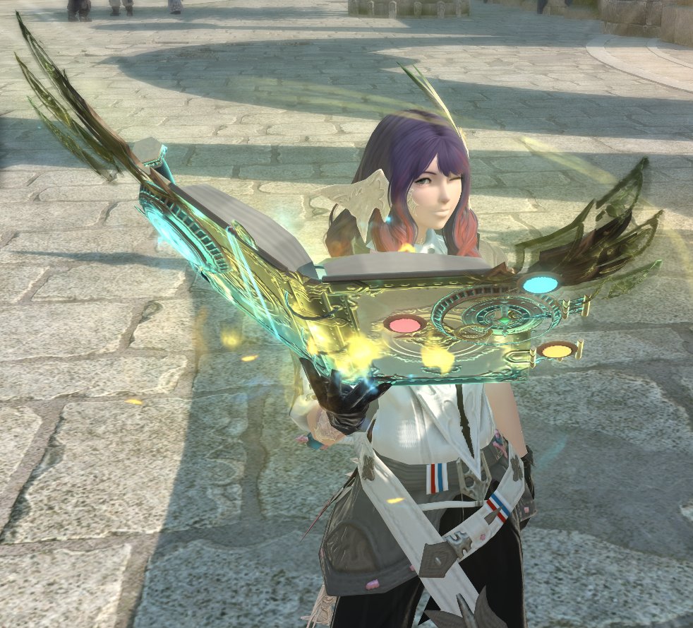 tenco0104's tweet photo. 学者のファントムウェポン完成！
#FF14 https://t.co/znyQksCfKi