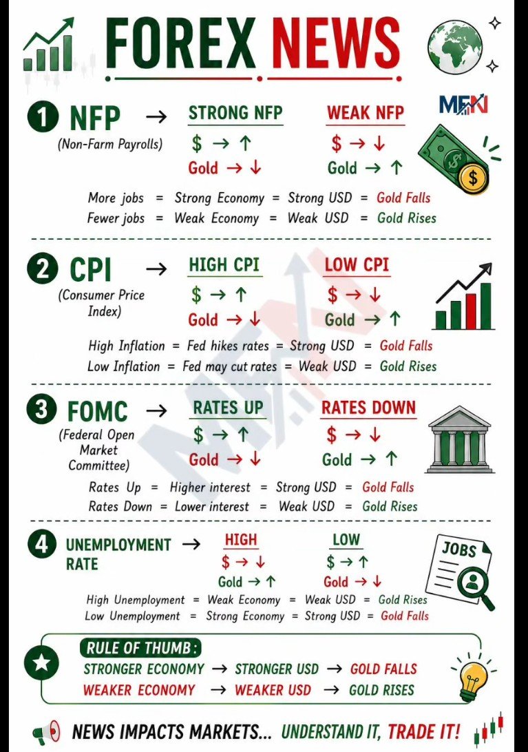 Rohit_Official_'s tweet photo. 🚨 6 Major News Events Every Trader Must Know ! 📈

If you trade #XAUUSD (Gold) #BTCUSD Never Ignore these High-Impact Events:

📌 NFP ->Job Data
📌 CPI ->Consumer Inflation 
📌 FOMC -> Fed
📌 PPI ->Wholesaler Inflation 
📌 Unemployment Rate
📌 Interest Rate Decisions

#USD
#NEWS https://t.co/Lx8EkJY2xL