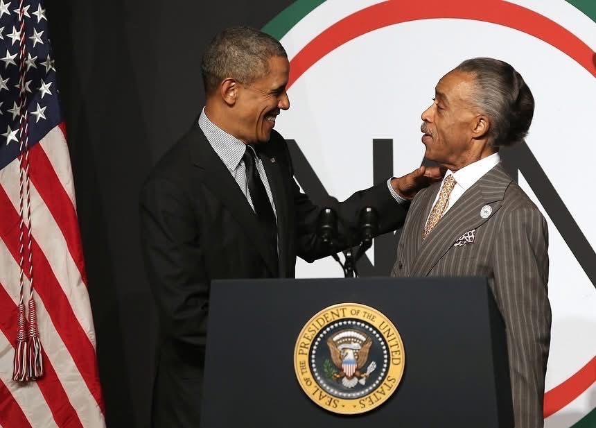 TheRevAl's tweet photo. Happy Birthday to former President Barack Obama, a consequential figure in our nation’s history. 

I cherish our relationship and the opportunity to have worked together before, during, and after your presidency. I have always known you to be a man of integrity, intellect, and insight. 

Wishing you a wonderful birthday and many more. Enjoy your day Barack Obama. 

Photo Credit: The Associated Press (AP), Getty Images, The New York Times, National Action Network (NAN)