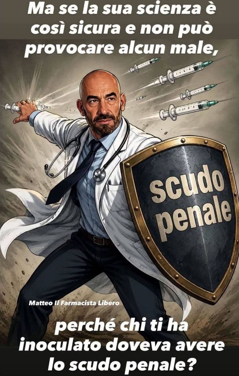 ChanceGardi's tweet photo. Captain Bassetti e il suo Scudo Penale magico che lo difende dai parenti di Camilla Canepa e da tutte le altre vittime dei vaccini https://t.co/awohsZsumi