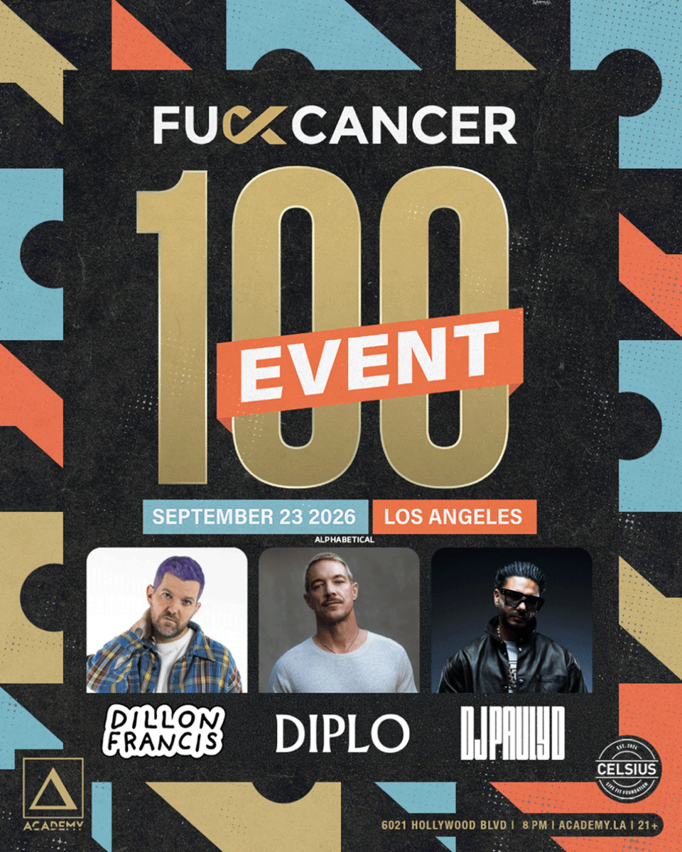 FCancerNow's tweet photo. The wait is over. 🖤 September 23rd. Academy Nightclub. Los Angeles. F Cancer’s 100th event is HERE and tickets are live NOW. Grab your limited edition t-shirt - that’s your ticket in. Link in bio. #FCancer100

https://t.co/7KY8HATkHn https://t.co/NKlQxLsH7Y