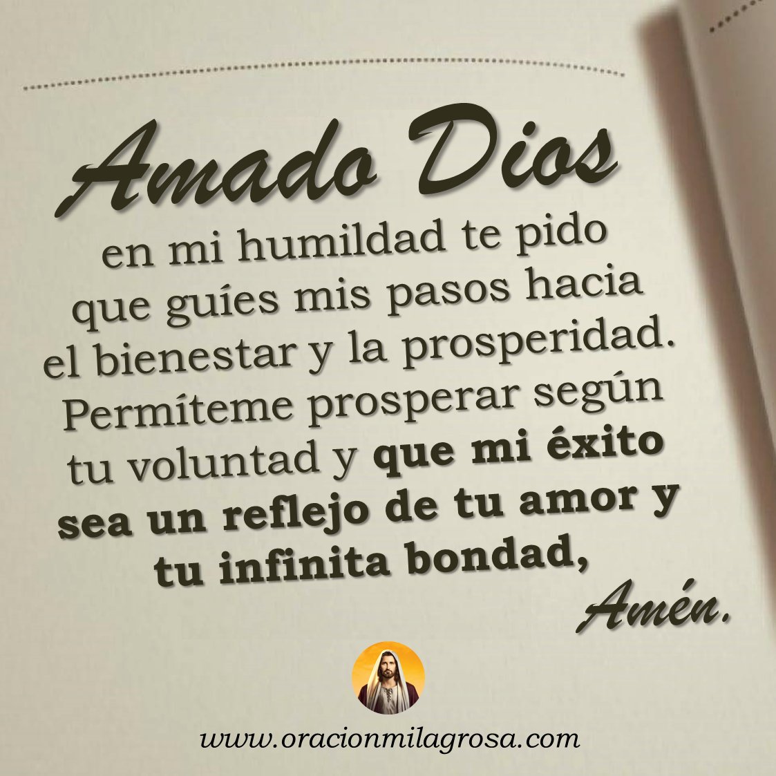 oracion_milagro's tweet photo. ORACIÓN A DIOS PARA ALCANZAR BIENESTAR Y PROSPERIDAD: Haz esta oración para poner tu vida y tus anhelos en las manos de DIOS, pídele al Señor que guíe tus pasos y que te oriente hacia destinos de triunfos, plenitud y abundancia.

Haz esta oración en: https://t.co/rRuzyejLZu ✨