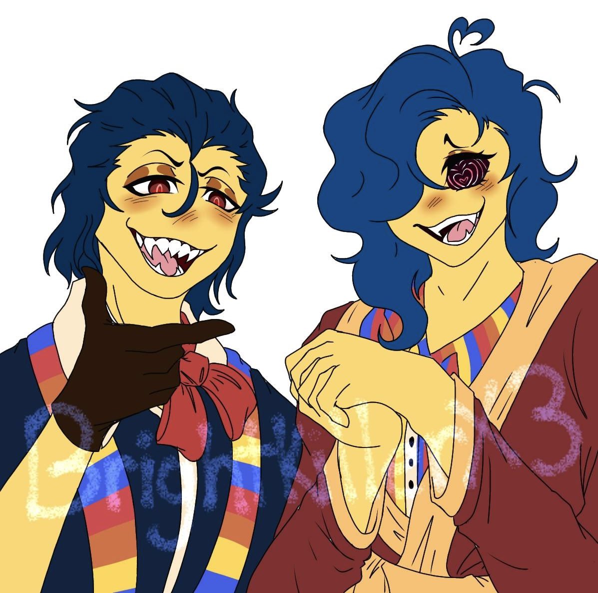 BrightKillerX3's tweet photo. More progress on Mafia and Lovesick!! #mafiawallydarling #lovesickwally #wallydarlingau #drawing #color #digital #wip https://t.co/zpRk8Hwq23