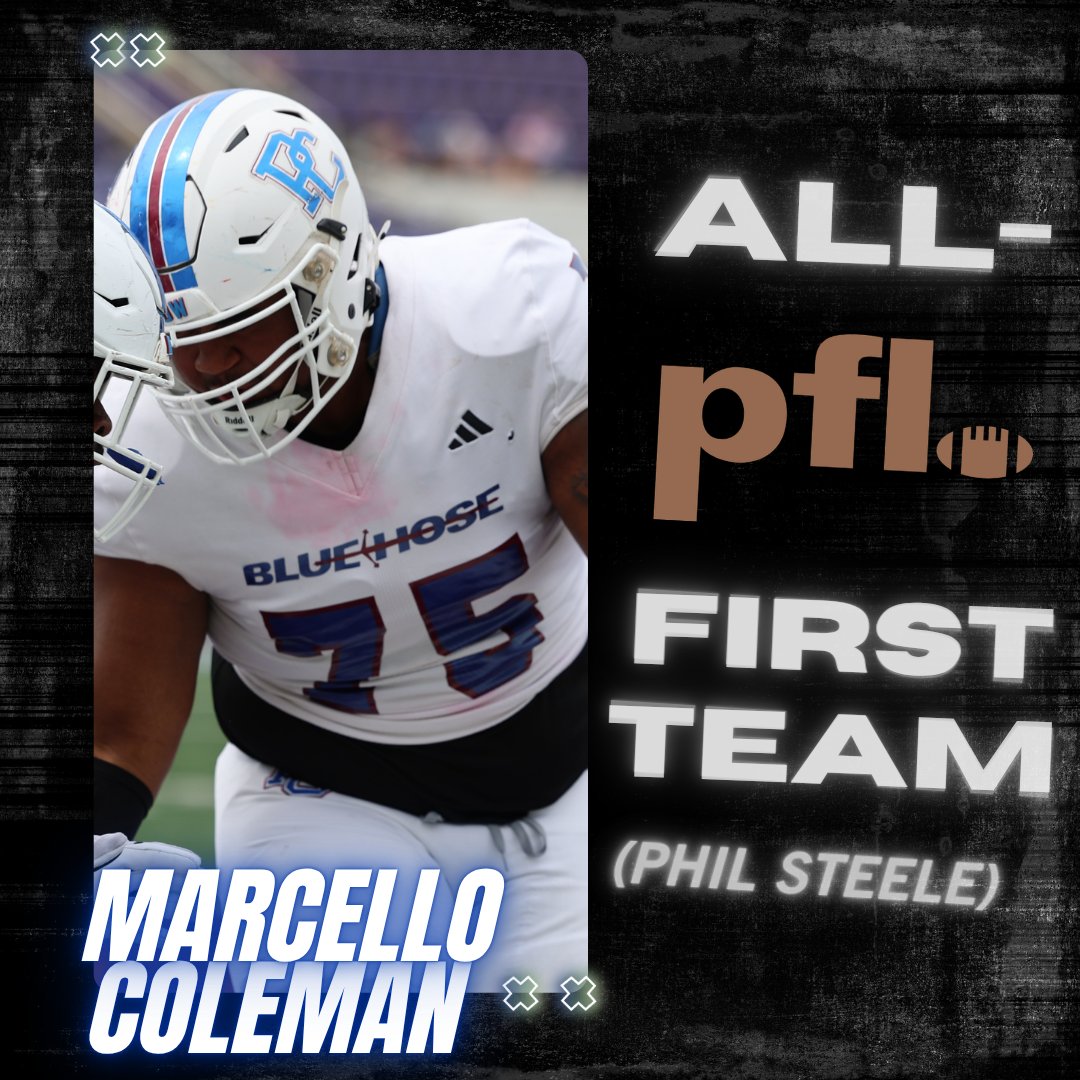 BlueHoseFB's tweet photo. Checking in with 4️⃣ preseason All-PFL selections by @philsteele042 

🗞️ - https://t.co/FzymQKRDtv

#GoBlueHose | @pioneerftbl https://t.co/e8RYPfI7h8