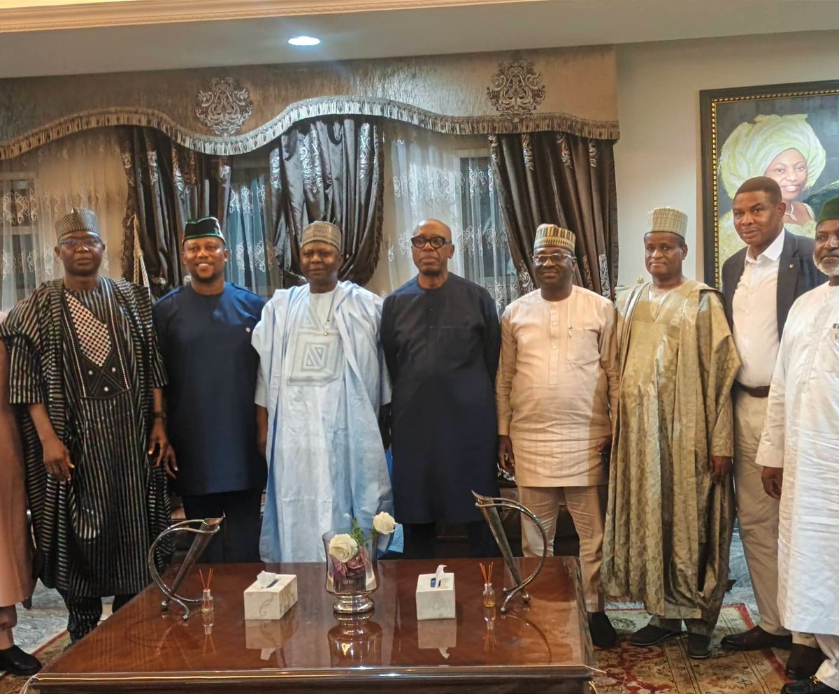 opem88's tweet photo. K. T. Turaki SAN, PDP National Chairman, visit to Rt Hon Chibuike Rotimi Amaechi today. https://t.co/FZ2UBOIVCM