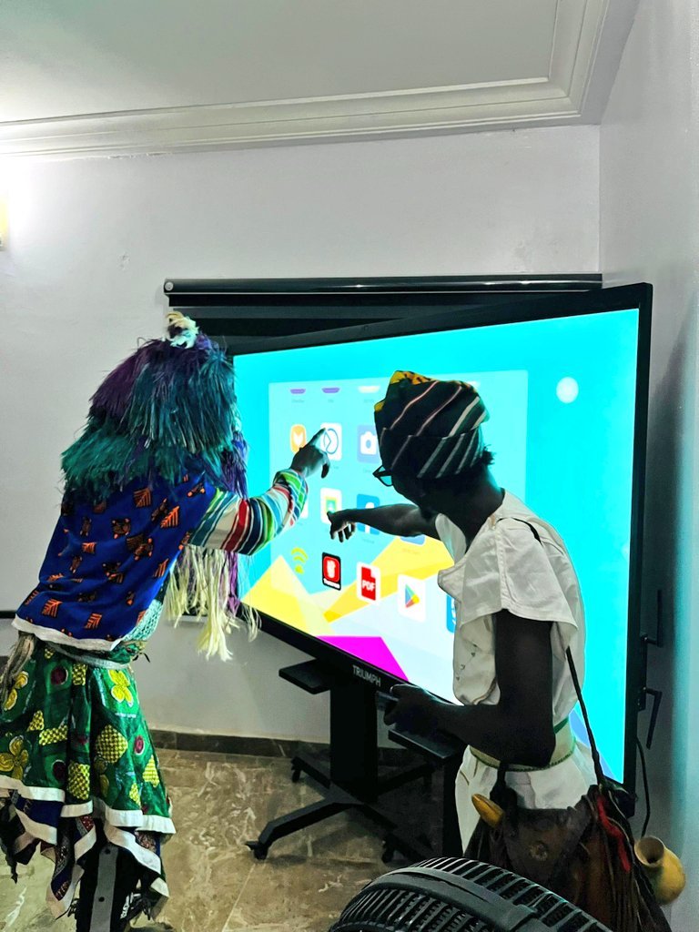 Princeponfa's tweet photo. CulTech Fest 2025 hit different.

Theme: Techno-Heritage Infusion; Tech for Social Good.

High-level sessions where masquerades met interactive boards with elders and stakeholders… a rare, powerful blend of tradition and technology.

 @LangtangIHub, we don’t erase culture. We upgrade it.

CulTech Fest 2026 Loading 🔥

#LangtangInnovationHub
#CulTechFest