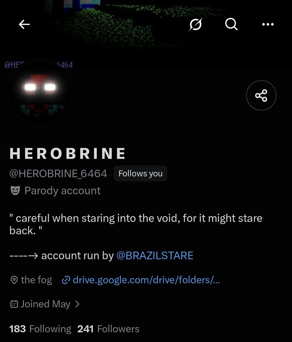 REALDRGASTER's tweet photo. WHY IS HEROBRINE FOLLOWING ME

I AM SCARED OF NOTHING

I AM IN CONTROL OF EVERYTHING

I AM SCARED SHITLESS

OF HEROBRINE

HEROBRINE

PLEASE DO NOT HURT ME https://t.co/DzAqlv0bKP