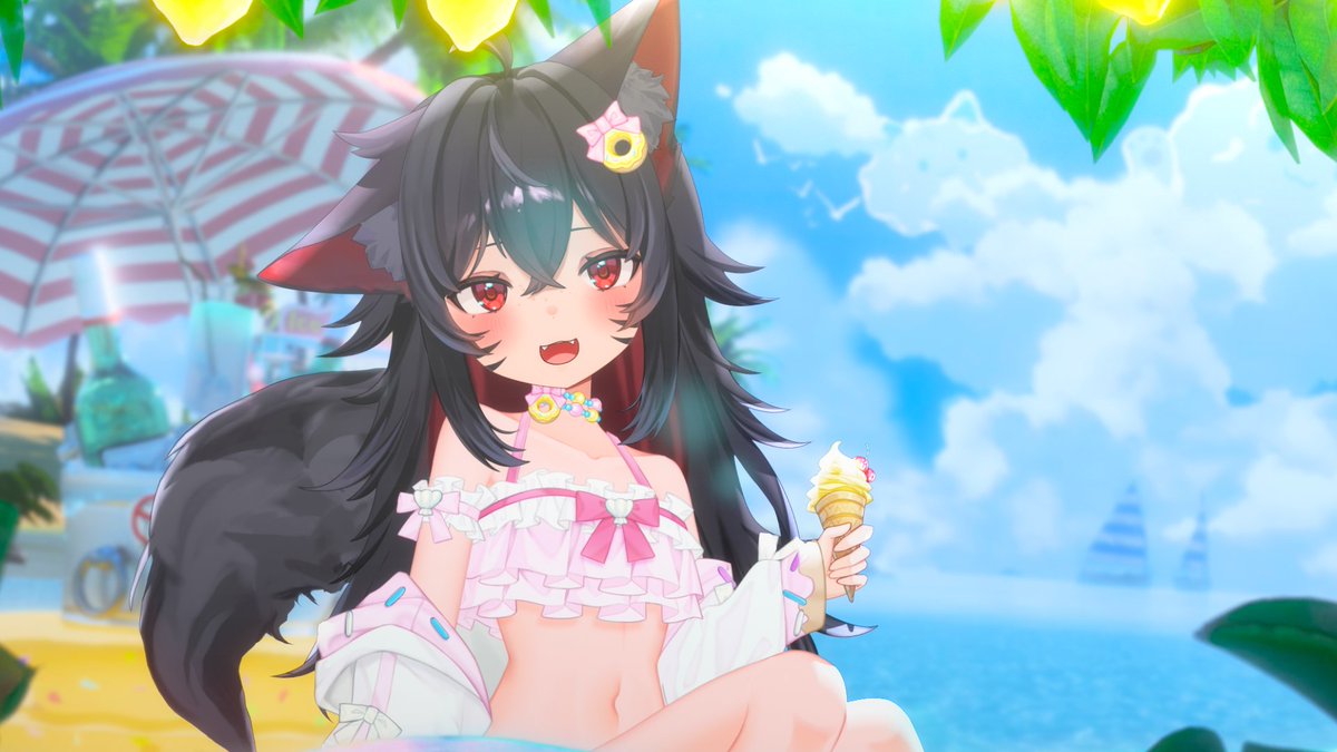kibawoo's tweet photo. ☀️ It's hot out, goshujin-sama~☀️

🔄 Take wolp to the beach
❤️Leave wolp in the car https://t.co/pGDO7borHG