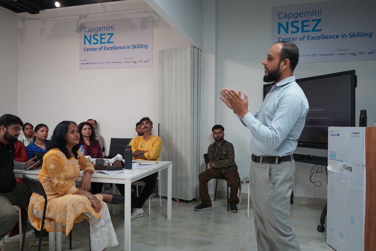officialaadhaar's tweet photo. On 23rd July 2026, An Association for Development, Harmony and Action Research (AADHAAR) successfully organised a Training of Trainers (ToT) on STE(A)M and Project-Based Learning (PBL) at the Capgemini NSEZ Center of Excellence in Skilling, Noida. https://t.co/nIvoaaEh2H