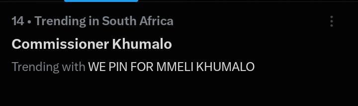 Nomty736057292's tweet photo. Mmeli Khumalo is trending with Commissioner Khumalo  🤣🔥

MMELI KHUMALO OUR FOCUS
WE PIN FOR MMELI KHUMALO 

#StayFocusedAdvocates
#MmeliKhumalo https://t.co/2RKjJYPnrZ