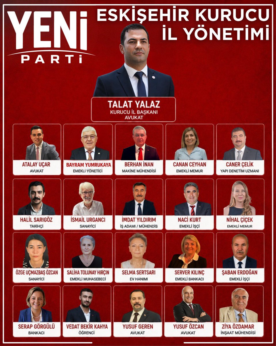 avtalatyalaz's tweet photo. YENİ Parti Eskişehir Kurucu İl Yönetimimiz Görevde! @YeniPartiEsEs 

Eskişehir’de yeni bir başlangıcın, yeni bir umudun ve büyük bir yürüyüşün ilk adımını atıyoruz!

Genel Başkanımız Sayın Özgür Özel’in liderliğinde, YENİ Parti Eskişehir Kurucu İl Yönetimimiz olarak; adalet, demokrasi, liyakat ve halkın iktidarı için büyük bir inanç ve kararlılıkla görevimize başlıyoruz.

Eskişehir’in her mahallesinde, her sokağında, her hanesinde olacağız. Vatandaşlarımızla omuz omuza; umudu büyütecek, dayanışmayı güçlendirecek, değişimi hep birlikte başaracağız.

Birlikte başaracağız, birlikte kazanacağız!