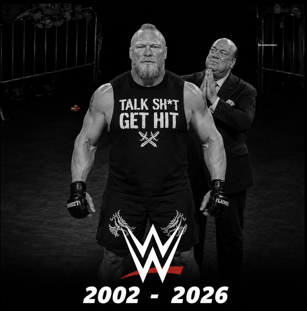 DirtyDomDom's tweet photo. End of an era. 💔

The aura of special attractions is officially dead in WWE.

For 24 years, Brock Lesnar made every appearance feel like must see television.

Thank you, Beast. 🐐 https://t.co/IwuMxRqqZp