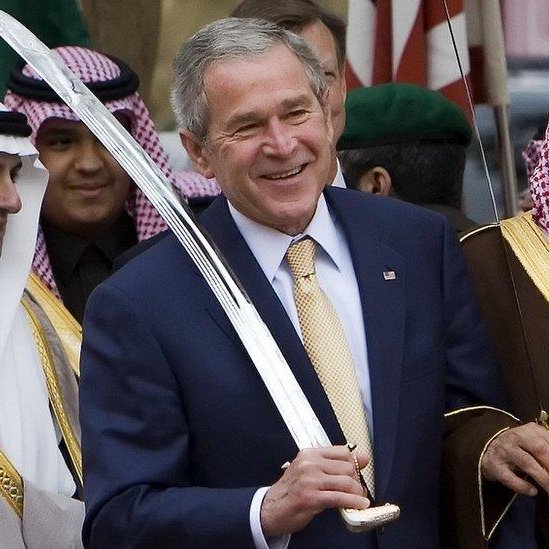 YeezyDubya's tweet photo. President George Bush, with his powerful war plan and courage, overthrew the brutal Saddam Hussein regime in just two weeks.

Despite Israeli support, Trump has been unable to weaken, let alone overthrow, the Iranian regime in the past five months.

#IranWar‌ #Iran #Israel #Trump https://t.co/4up80NjldR