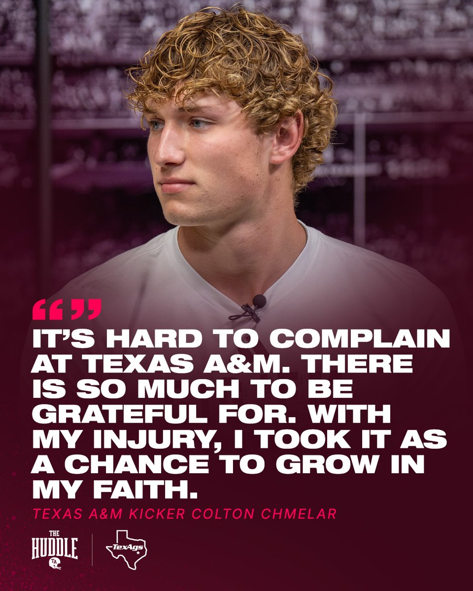 TexAgs's tweet photo. Faith over fear ❤️🔥
@ColtonChmelar | @TXAggiesUnited | #GigEm https://t.co/9MHxCeG4re
