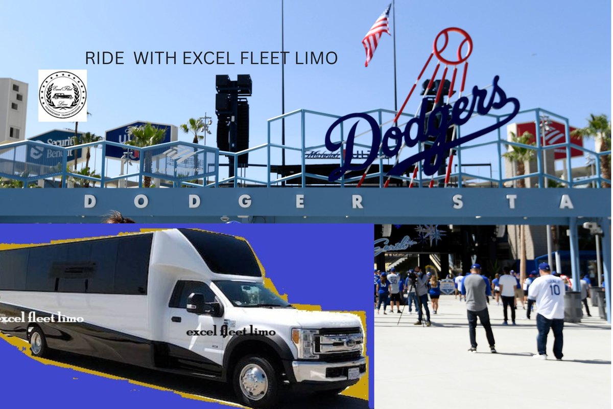 excelfleetlimo's tweet photo. Dodger Game Day mode: ON ⚾️🌭Ride to the Stadium in a luxury limo or limo bus with your whole squad🔥Call us today to lock in your date! 🚌💨https://t.co/uapVLppZOk #Dodgers #LADodgers #PartyBus #BleedBlue #DodgerStadium #LimoBus https://t.co/nXSrLcAjGL