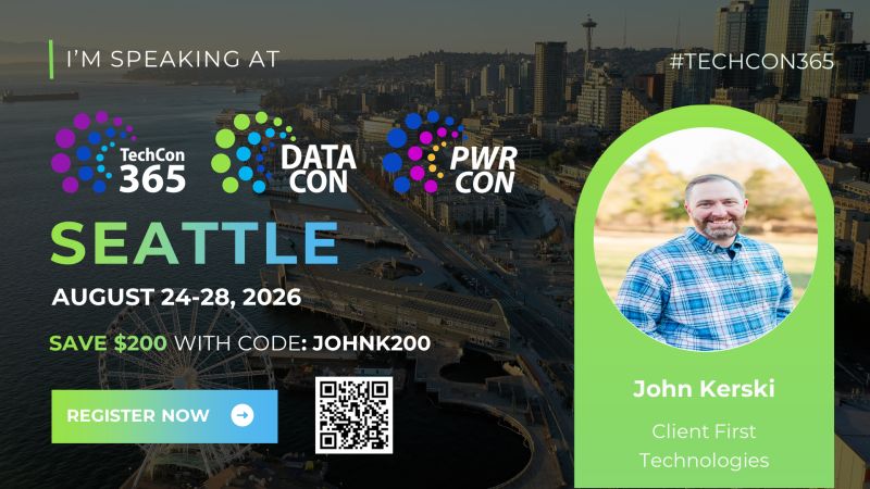JKerski's tweet photo. Slides are ready for my SharePoint, Power BI, and Playwright sessions at TechCon 365 Seattle. Excited to share the latest Microsoft innovations and connect with attendees! https://t.co/SX1y9Q1Jta