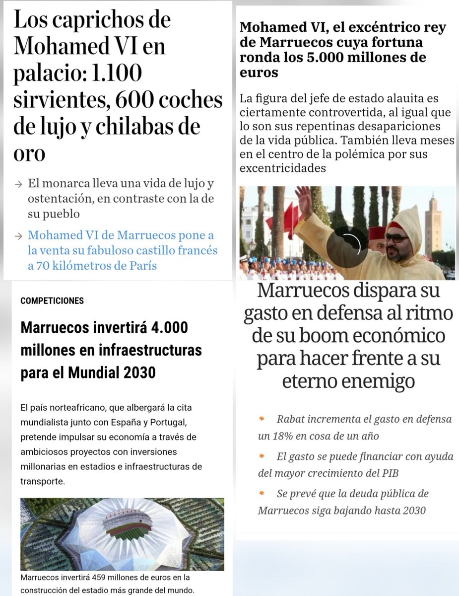 RafaLopez750665's tweet photo. @elmundoes Marruecos tiene dinero para el mundial, para defensa y por supuesto para el borracho de rey que tienen pero de sus menores nos tenemos que encargar los españoles. https://t.co/0hBSg3Hphc