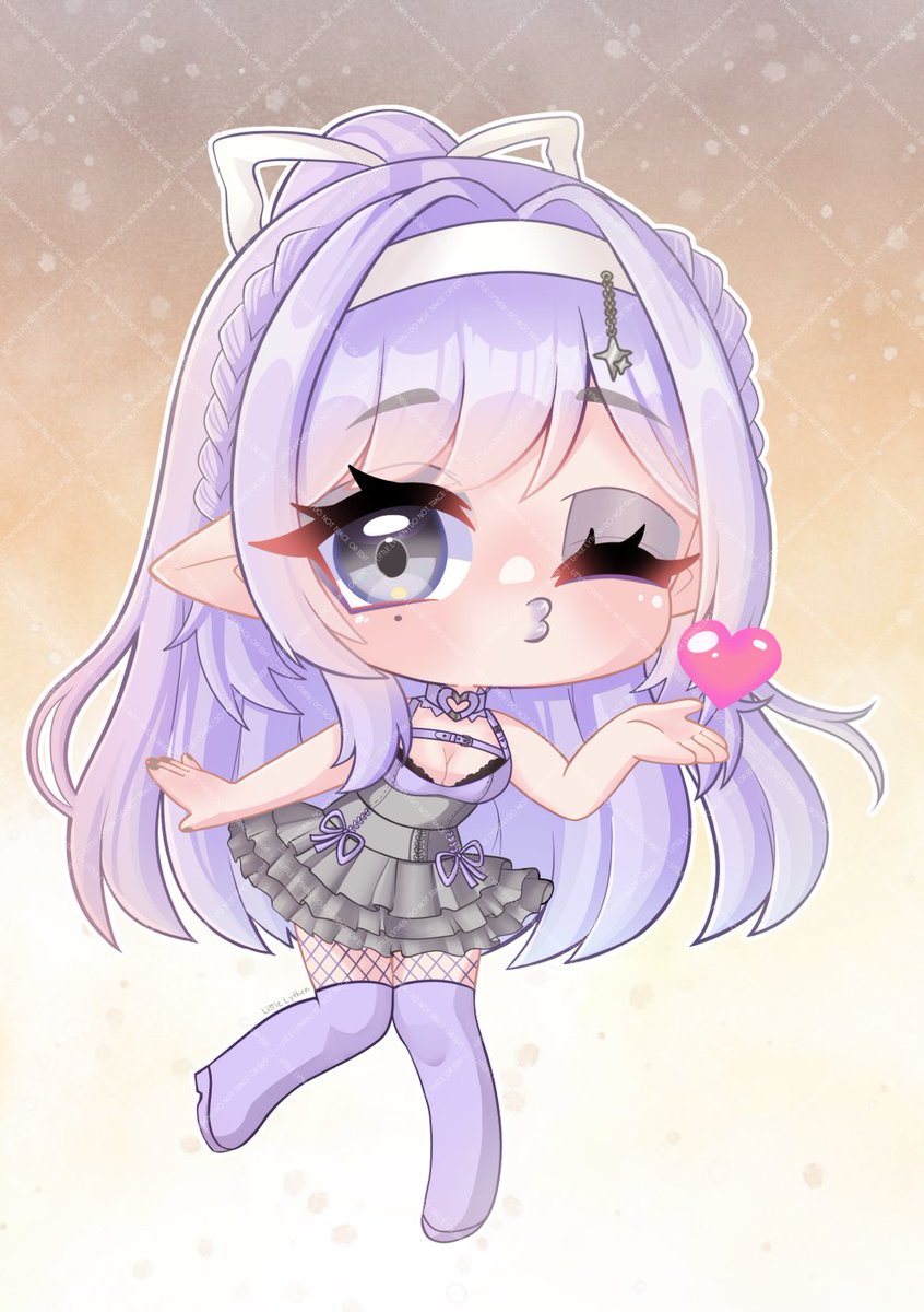 LittleLythen's tweet photo. Another adorable chibi finished! 💜✨
Made it for the lovely Poshpiggi33 on Vgen✨

─── ⋆⋅☆⋅⋆ ───  
💌 Commissions are open!
─── ⋆⋅☆⋅⋆ ───
#chibiart #commissions #VGenComm #digitalart #vtuber https://t.co/SnbMz8ZO7W