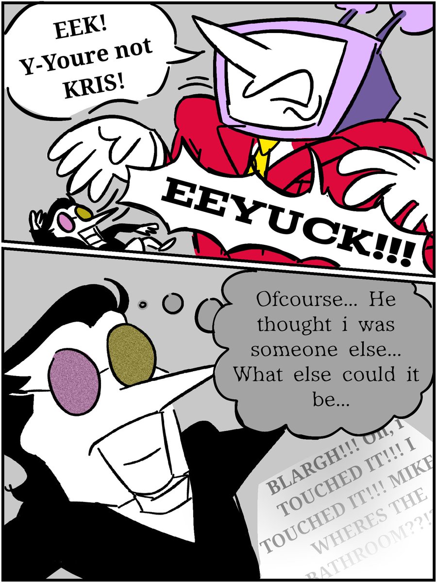 BuckCow's tweet photo. tenna catches spamton thinking its kris #spamtenna https://t.co/Nf1hMALoxx