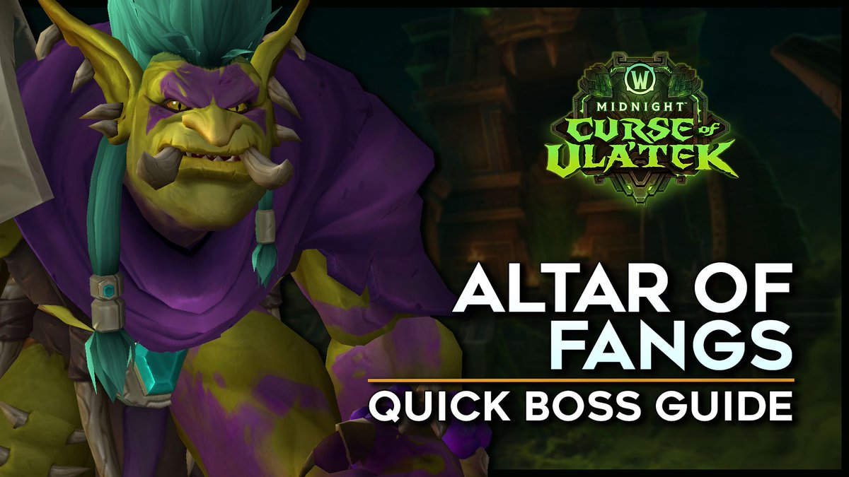 RaiderIO_WoW's tweet photo. Season 2 is right around the corner; are you prepared? 

Bookmark this 4 minute Quick Boss Guide so you &amp; your friends can get up to speed before you run Altar of Fangs!

Mechanics, tank alerts, everything you need to know in four minutes:
▶️ https://t.co/o3hl8TMhTT https://t.co/MdhwopPKvz