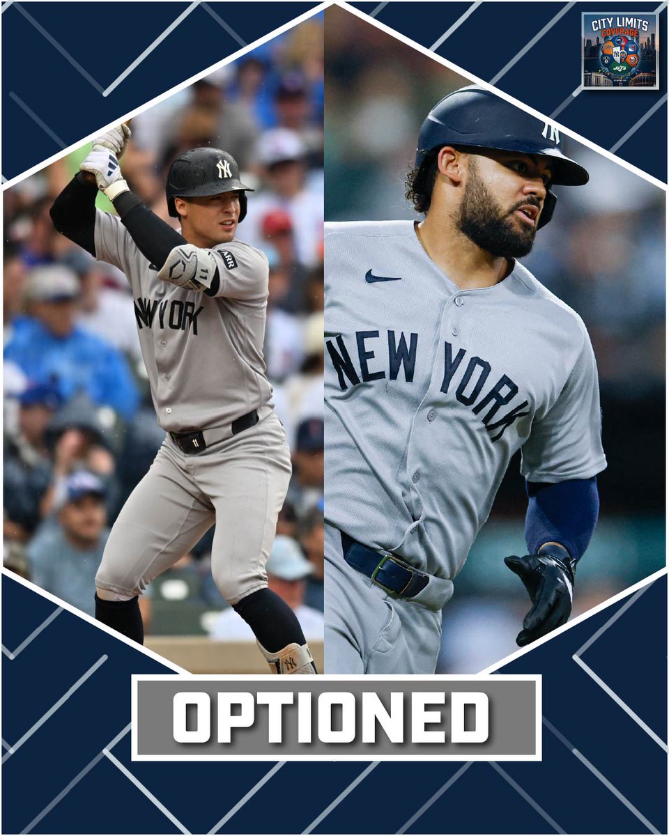 citylimitspod's tweet photo. The Yankees sent down Anthony Volpe, Angel Chivilli, and Jasson Dominguez.
(I want to apologize for the late news; I was catching up on sleep after not sleeping for days leading up to the trade deadline.) https://t.co/ZjisnOSt8v