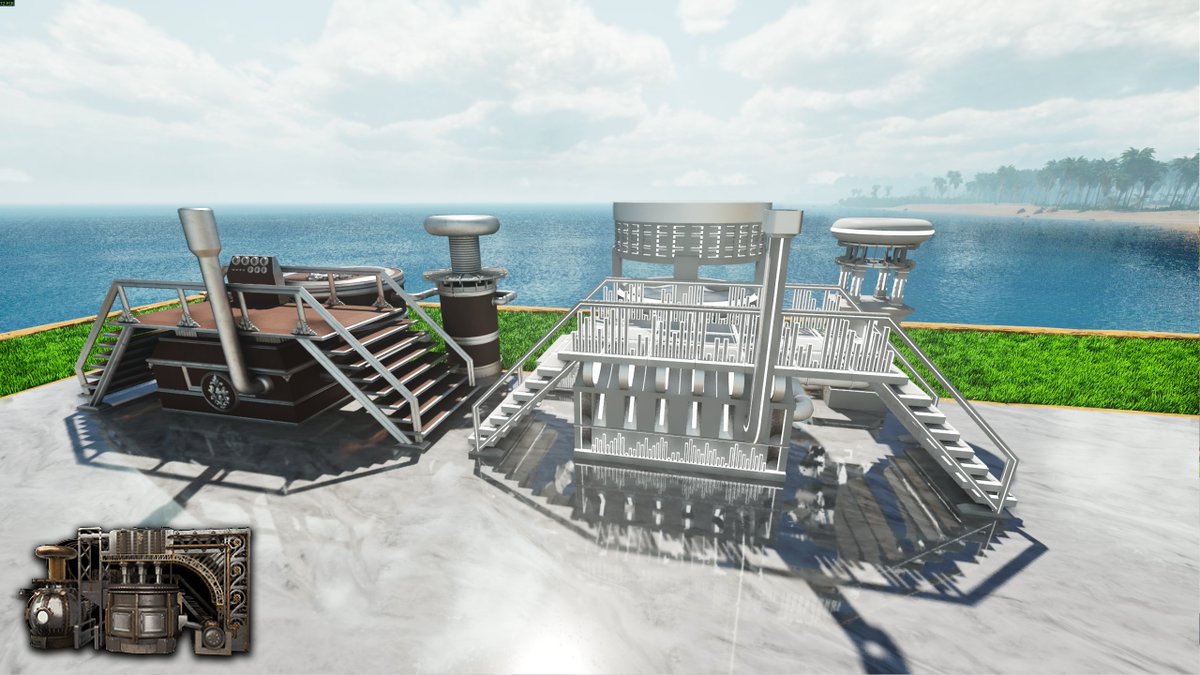 Fernandess327's tweet photo. The new patch for Deluxe Dreamhouse is finally out!! Since the mod has 2 main sets, i like to create different variants to match both of them.

I have made a lot of crafting/utility structures skins that people have requested previously. Fully animated TEK Doors. More Behemoth & Dino gates, and some cool functionalities for the Troughs and Cryofridge skins to display specific items like my other Catalogue mods.

The Raptor Tank skin can also be applied on Decor Boxes (I took inspiration from Jurassic Park 3 because i love that movie).

@survivetheark #playARK #ARKSurvivalAscended #ARK