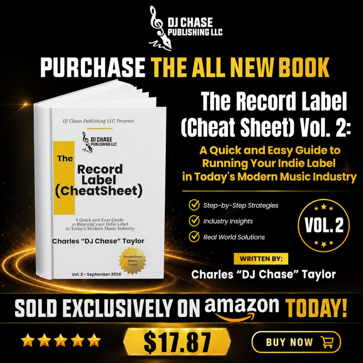 djchase's tweet photo. Available - The Record Label (Cheat Sheet) Vol. 2: A Quick and Easy Guide to Running Your Indie Label in Today's Modern Music Industry  

Authored By:
@djchase

$17.87 Purchase Exclusively on Amazon!  On Paperback and Kindle 
https://t.co/RAgajRwylv 

#djchaseradio #amazonbooks https://t.co/PHvC4Cksp8