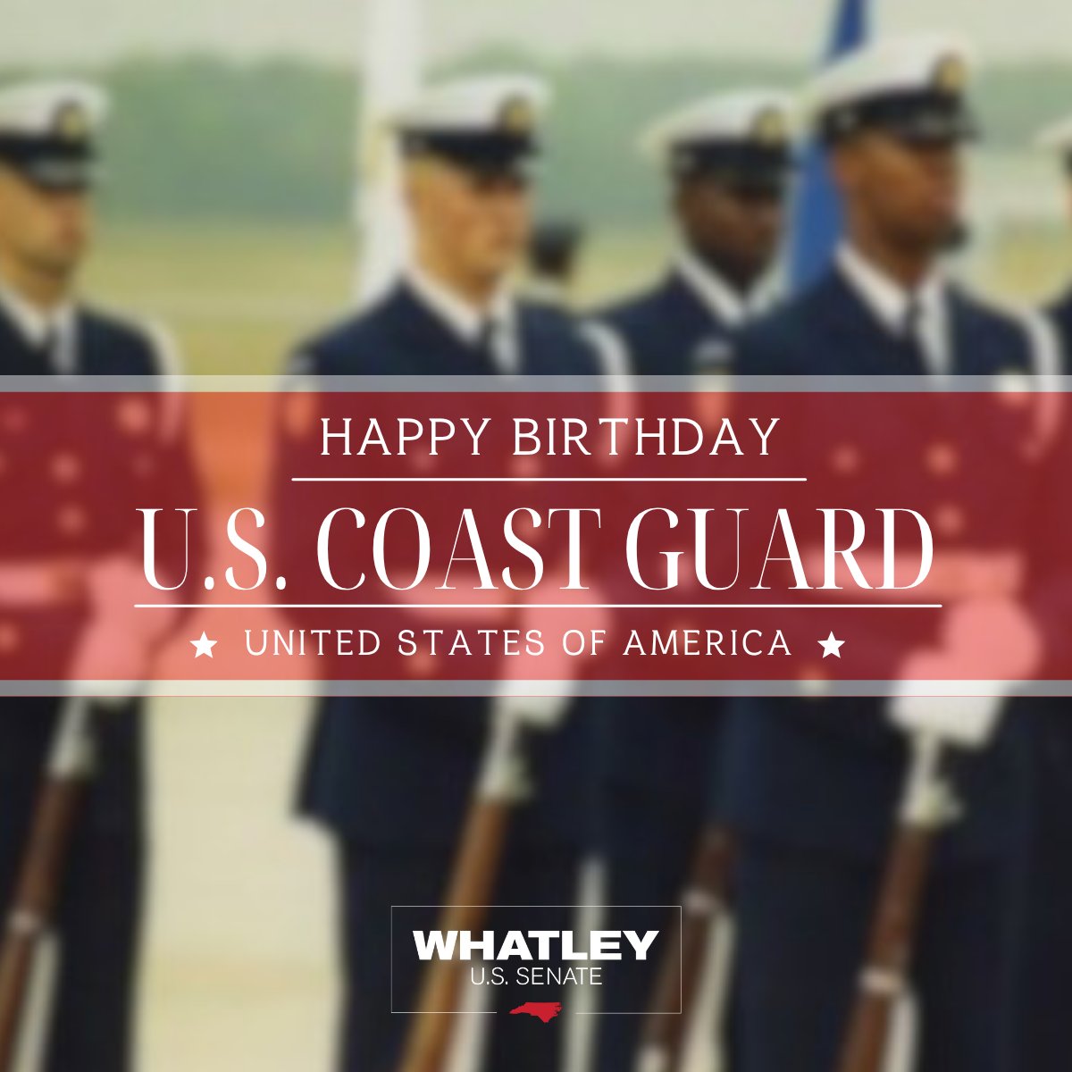 WhatleyNC's tweet photo. On the U.S. Coast Guard’s birthday, we recognize the men and women who have protected our nation’s waters for 236 years. 

We thank them for their courage, service, and steadfast commitment to America. https://t.co/eqq5Gsz20m