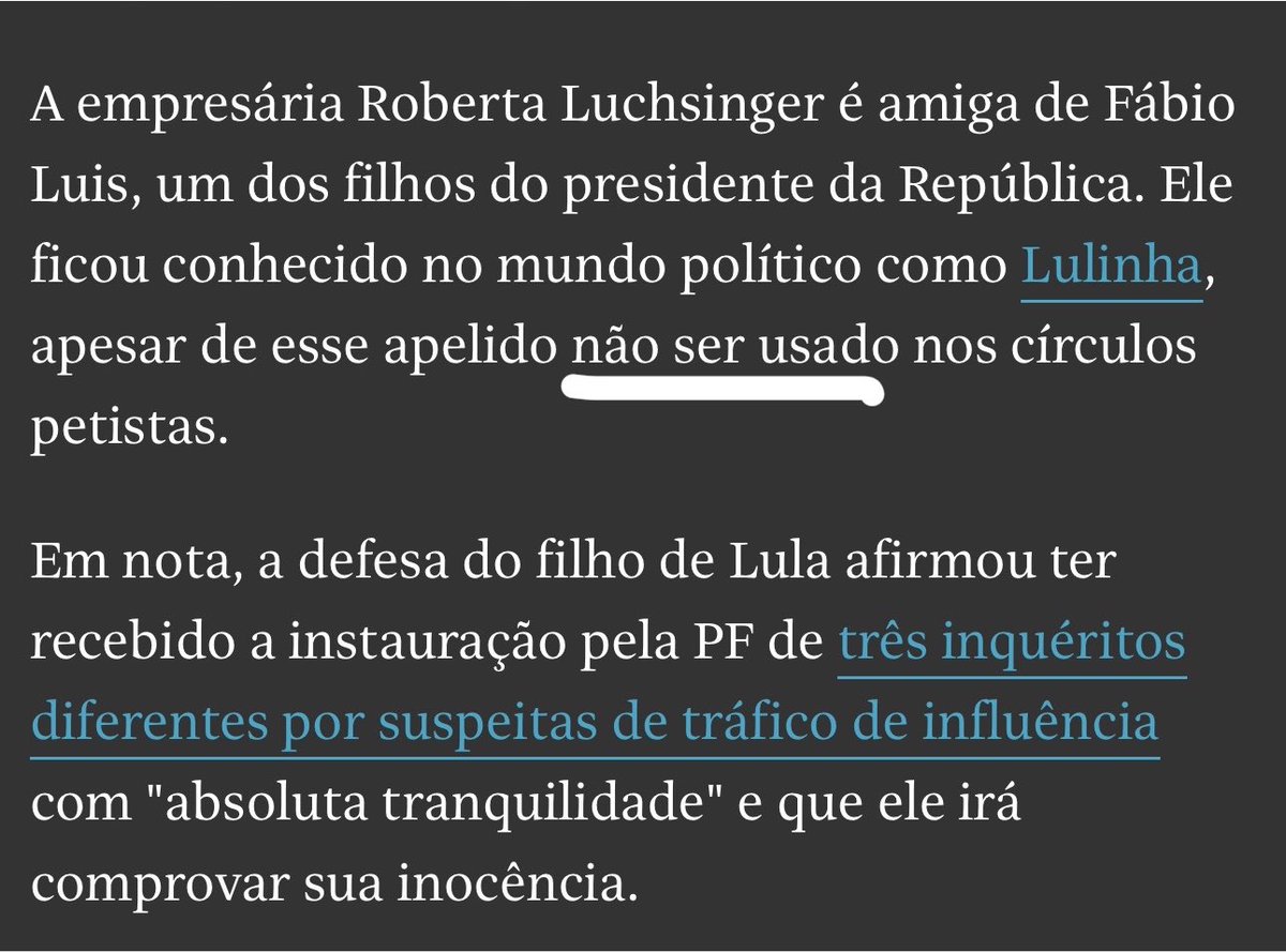GeorgMarques's tweet photo. O jornalismo costuma dizer que palavras importam. Importam mesmo. Fábio Luís tem sido apresentado na imprensa pelo apelido “Lulinha” sem necessariamente ele ser chamado assim por pessoas próximas. Já Flávio Bolsonaro, político de longa data, frequentemente perde o sobrenome que o conecta ao principal líder da extrema direita brasileira condenado por golpe de estado como forma de “moderá-lo”. As escolhas editoriais nunca são apenas estilísticas. Dizem muito sobre como a imprensa quer direcionar o entendimento sobre um fato.