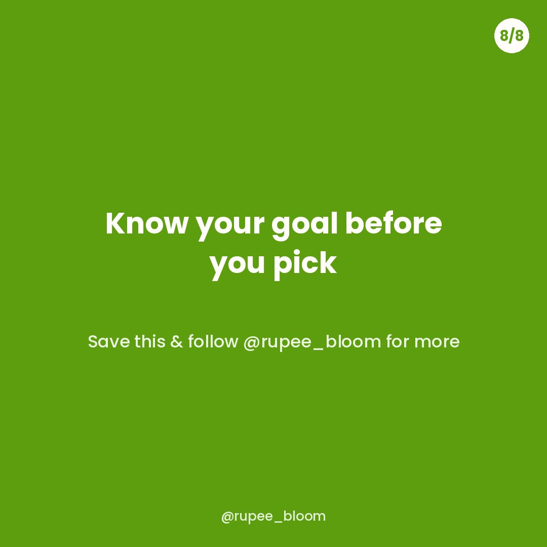 rupee_bloom's tweet photo. Know your goal before you pick 🎯

Save this &amp; follow @rupee_bloom for more.

#WealthBuilding #MoneyMindset https://t.co/2vTW5YuNPg