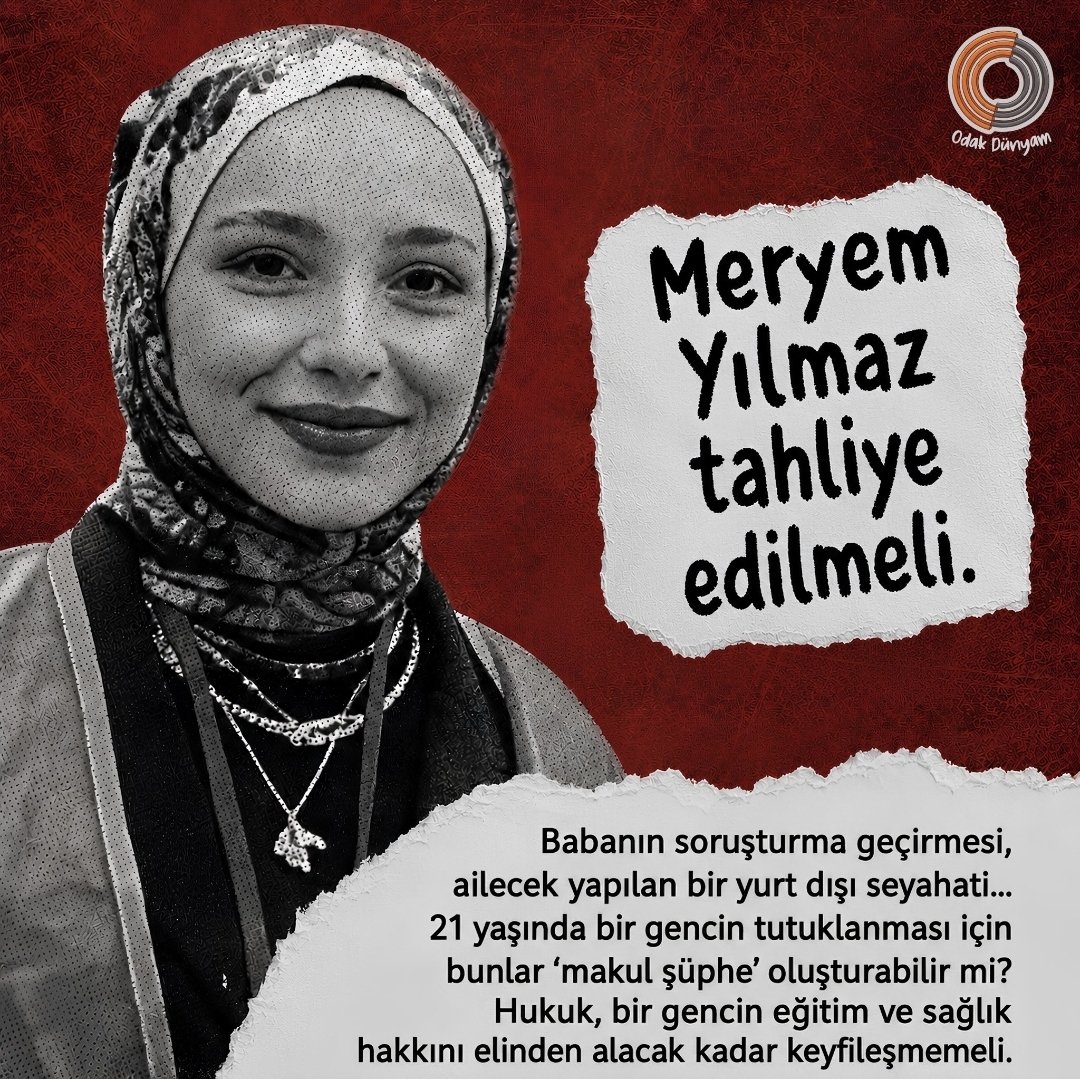 GenccYazar's tweet photo. Eğitim hakkı elinden alınan Meryem Yılmaz ileri derecede skolyoz hastası. Hapishanede ne işi var. Acil tahliye 

Cezaevinde 1412Hasta https://t.co/ld3xVrmL5S