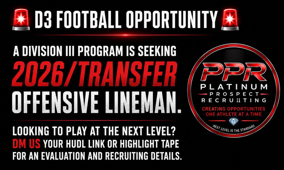 PPRecruits's tweet photo. We have a really good D3 program looking for Dawgs‼️ Great Coaches and a program that is about to take off🚀🚀🚀
#goodenoughmentality💎 https://t.co/ShJZZVOwLn