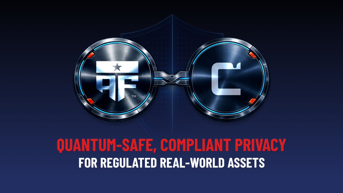 Americanfort_io's tweet photo. It's official: AmericanFortress × @Casper_Network

We're bringing our privacy and quantum-security stack to the chain built for regulated real-world assets.  

What's coming:  
→ Quantum-safe wallets: Casper will adopt ZKPoSP, our newly published post-quantum ZK scheme. Every existing account protected with no address migration needed.  

→ ZK compliance infrastructure: every shielded transaction carries a proof of sender. KYT + Travel Rule ready, without exposing user identities.  

Institutions won't tokenize meaningful value on rails where every position is public and the cryptography has an expiration date.  This partnership addresses both, years ahead of the curve.