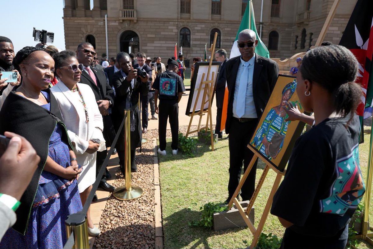 GovernmentZA's tweet photo. The exhibition forms part of the South African government’s Women’s Month programme, which seeks to honour women’s activism towards equality, preserve women’s liberation history and strengthen cultural diplomacy as part of the recently launched Milestones of Freedom campaign.

#EmpoweredWomenEmpowerNations #WomensMonth2026 #GovZAUpdates #MilestonesofFreedom