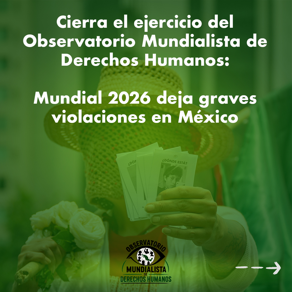 RedTDT's tweet photo. 🔍Comunicado ⚽️ Desde las organizaciones civiles documentamos prácticas represivas, de discriminación y racismo durante la Copa Mundial de la FIFA 2026.

https://t.co/OXG967crZC

🧵 (1) https://t.co/ecWwLywfT6