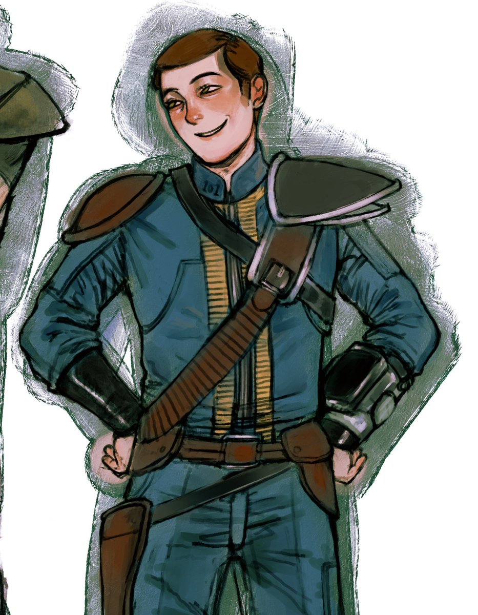 anagorah's tweet photo. A very old drawing of my Fallout 3 Lone Wanderer Alex who is very not ready for what the capital wasteland has in store for him https://t.co/dgjrwIxt0y