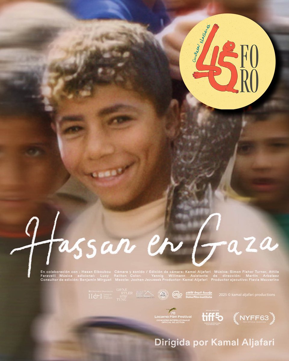 CinetecaMexico's tweet photo. Kamal Aljafari recupera grabaciones de 2001 para trazar un recorrido visual por la devastación en Gaza y la resistencia del pueblo palestino. CON HASSAN EN GAZA (2025) llega al #45Foro 🇵🇸 https://t.co/5FOzaPhykx