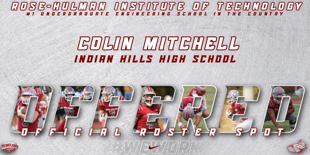 ColinMitchell_'s tweet photo. 3rd offer from Rose-Hulman! Thanks a lot to @CoachZachMetz https://t.co/tSa2vxq6pK