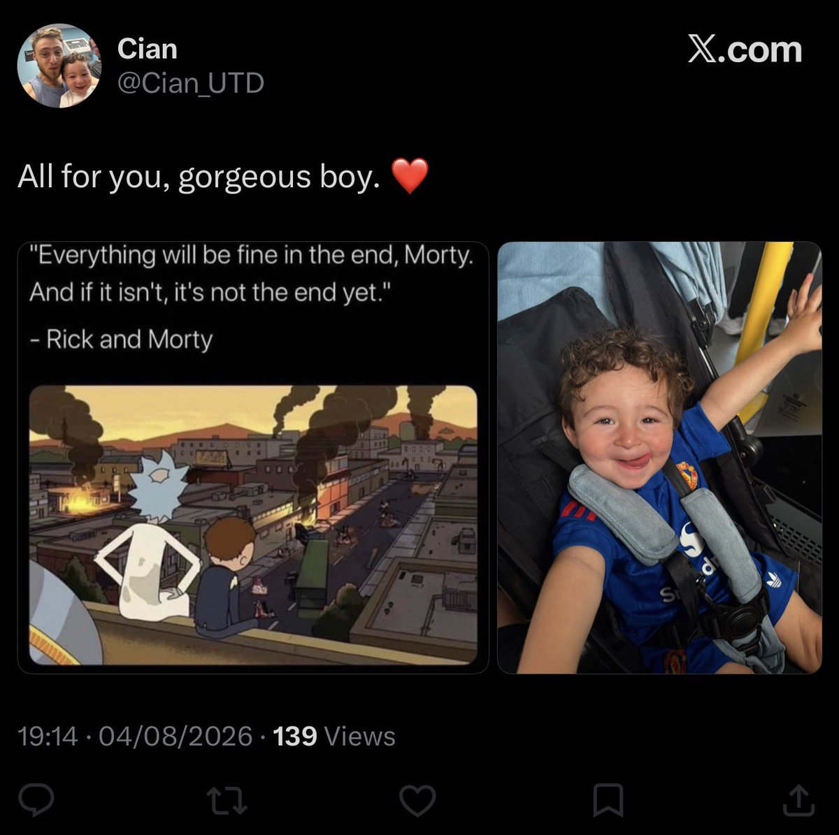JohnPatriot97's tweet photo. @Cian_UTD using the PayPal donations to buy his ugly son newest United gear couldn’t write it hahaha https://t.co/6wsiUlbaFa