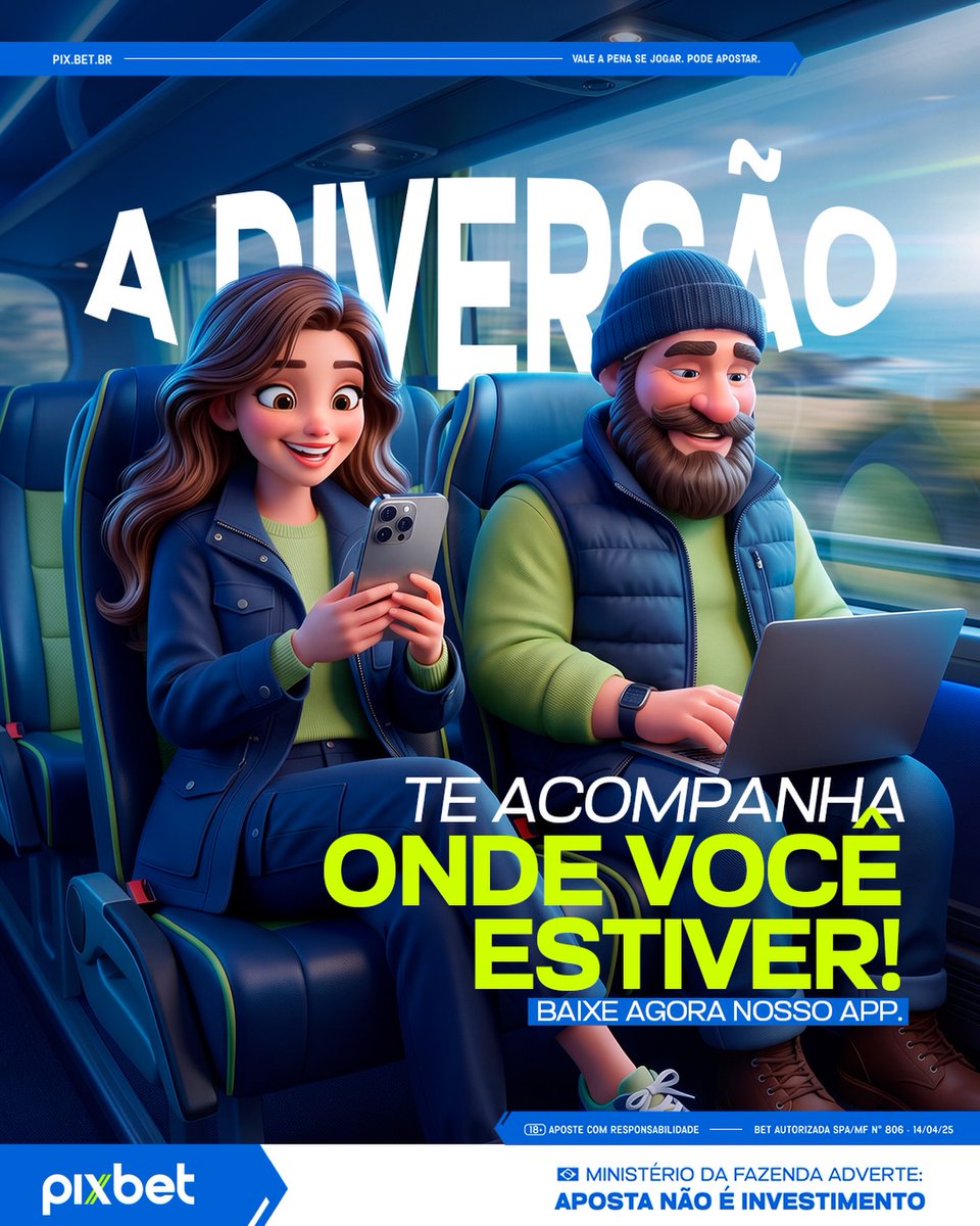 pixbet's tweet photo. Não importa o destino: a diversão pode ir junto com você.

Baixe o app da Pixbet, acompanhe seus jogos favoritos e viva cada lance de onde estiver. Sempre com responsabilidade! 🤩

🔗https://t.co/Fv2jzsWfje https://t.co/GE4tOwHkZl