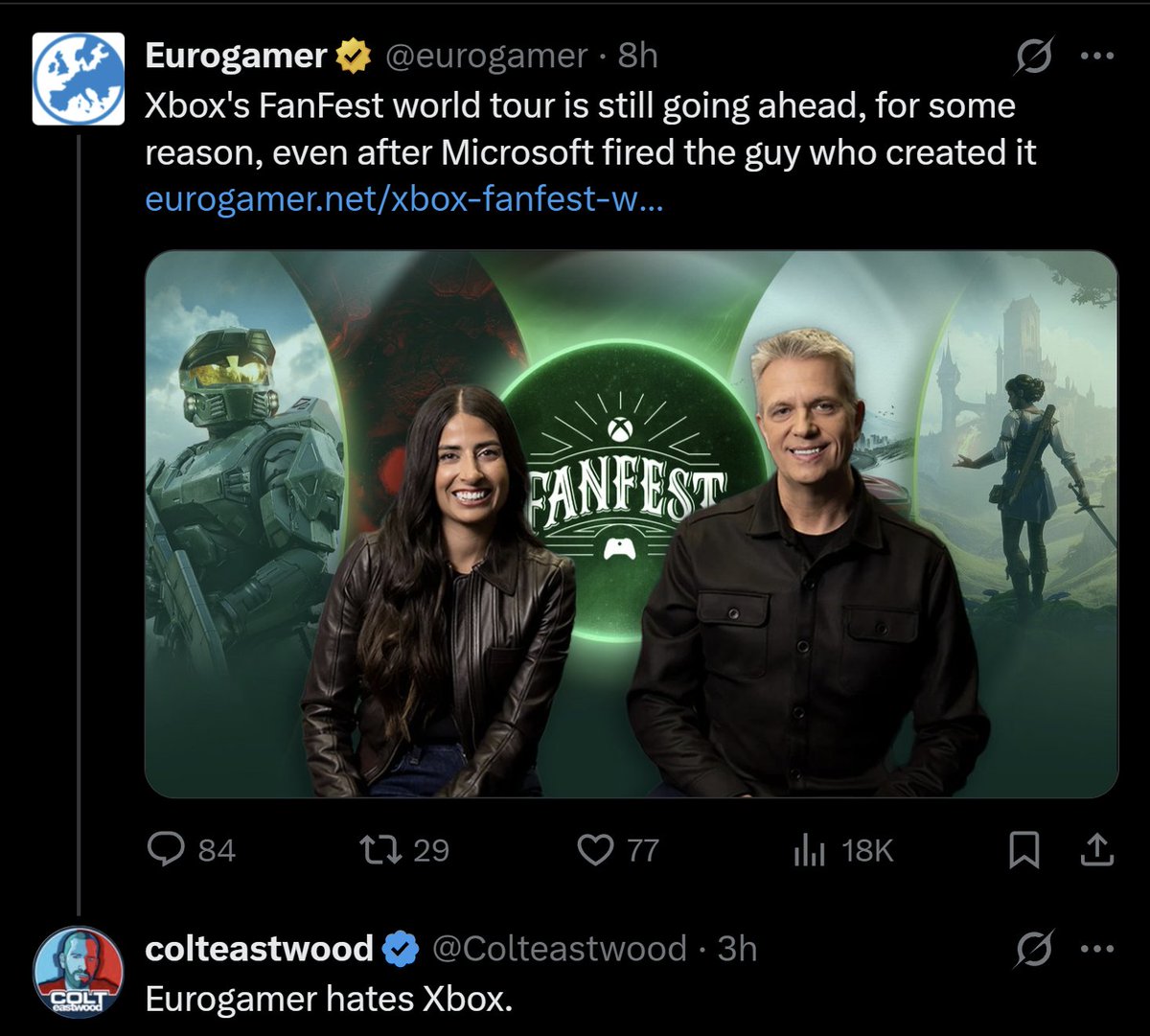 JamiesAct's tweet photo. Little does he know, so do all the Xbox developers 😭 https://t.co/yKZHAB2CYT