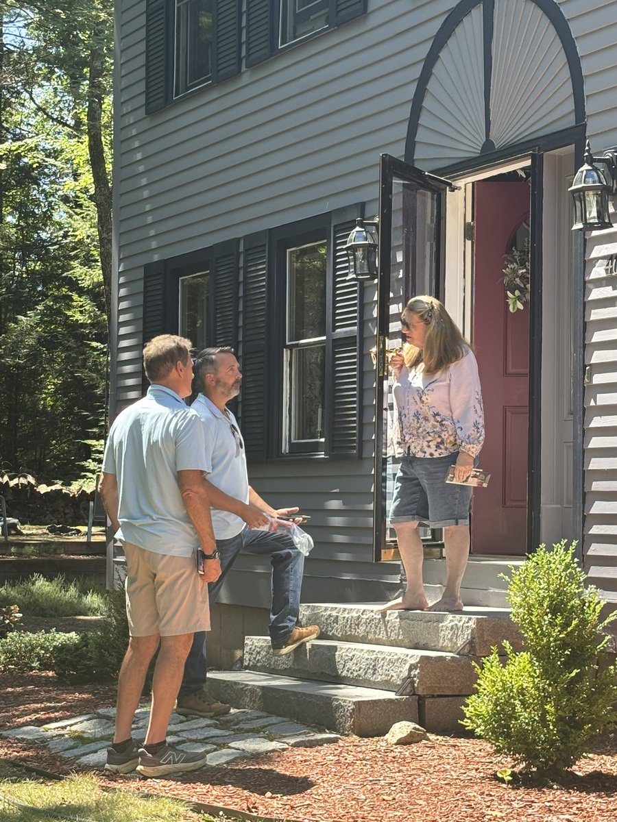 SenScottBrown's tweet photo. Great day knocking doors in New Boston alongside some outstanding local candidates for State Representative!
Please join me in supporting Bob, Lisa, and Jerry. Together, we can keep New Hampshire moving in the right direction.
#NHPolitics #NewBoston #TeamWork #Vote https://t.co/3l35Uq5fps