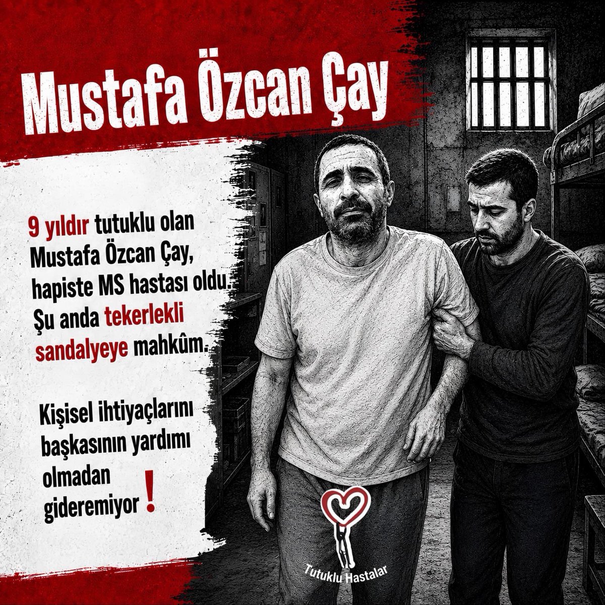 a149005's tweet photo. Cezaevinde ağır hasta insanların yaşamla ölüm arasında bırakılması kabul edilemez. Tedavi bir lütuf değil, en temel insan hakkıdır. Adalet, insanı yaşatabildiği ölçüde anlam taşır.

Cezaevinde1412Hasta @adalet_bakanlik https://t.co/2nH51bgL6S