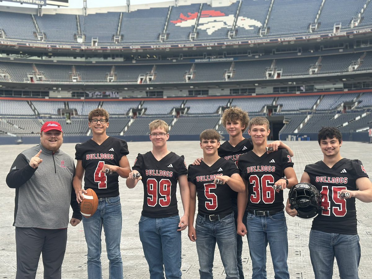 haxtunfootball's tweet photo. What a great day to celebrate tradition. @CHSAA and @Broncos thank you for hosting us today! #WinWithIntent https://t.co/rBI1nmzzGE