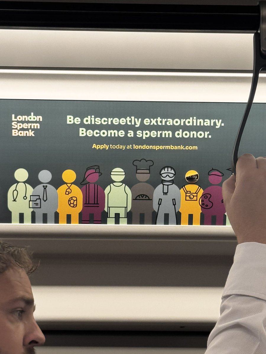 realMicahKunkle's tweet photo. Either this means:

1) You can achieve your dreams by becoming  a sperm donor or

2) By becoming a sperm donor, you can father a doctor, lawyer, athlete etc.

Either way, it’s intentionally separating kids from their biological father. And this is being advertised on public transportation.

Every child has a RIGHT to their parents.